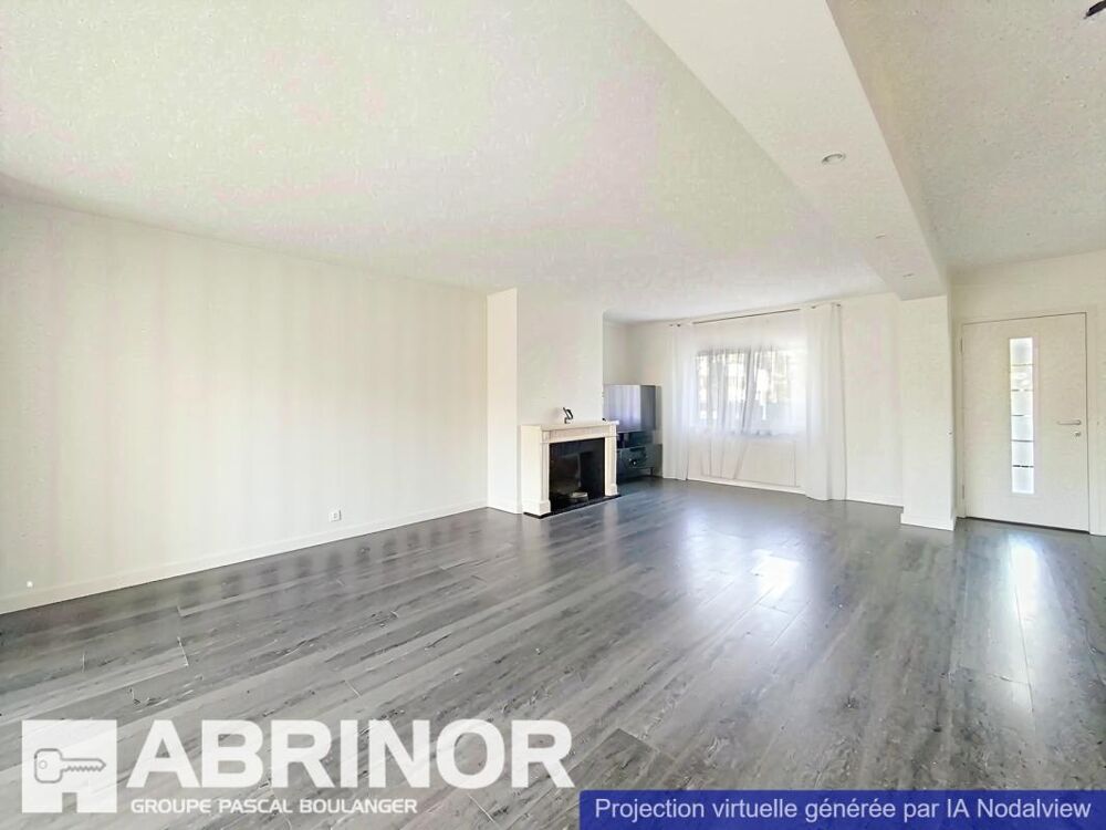 Maison individuelle, 3 chambres, 1 bureau ou chambre en RDC, jardin, sous-sol complet