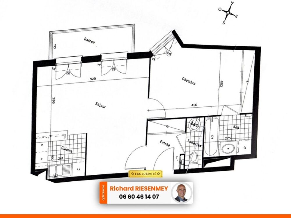 Appartement 2 pièces 48m² avec parking centre ville et gare
