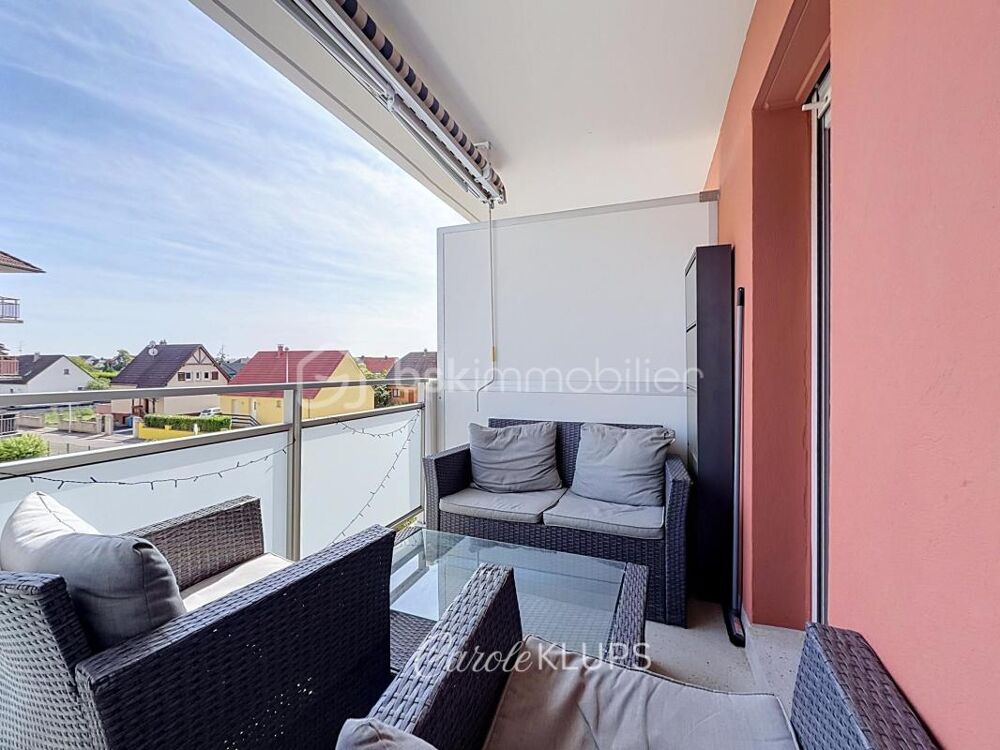 WITTENHEIM  Appartement 3 pièces de 75 m² avec ascenseur, cave et deux balcons