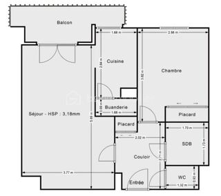  Appartement à vendre 2 pièces 45 m²