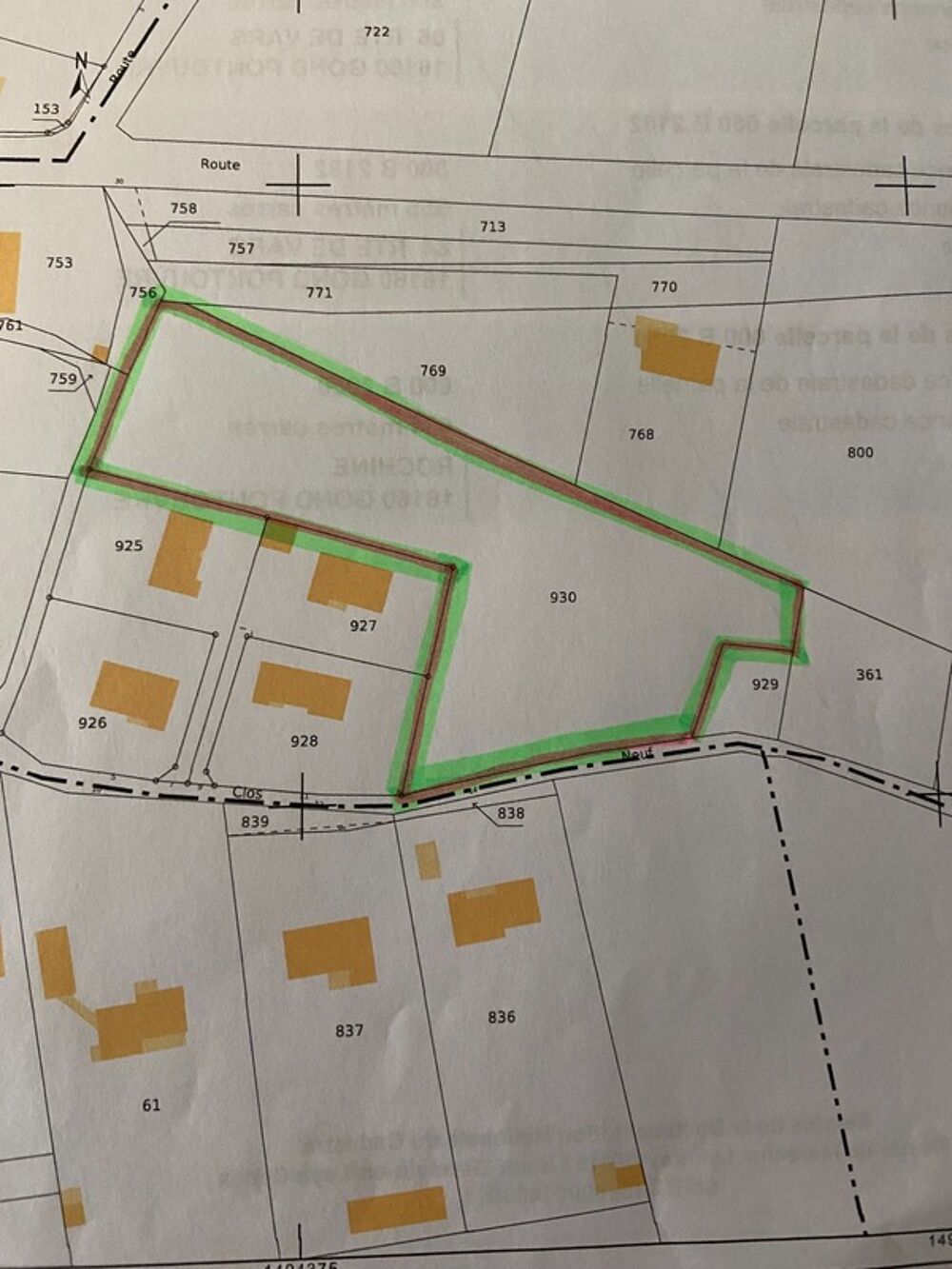 Vente Terrain Pranzac. Terrain à lotir de 5507 m² Pranzac