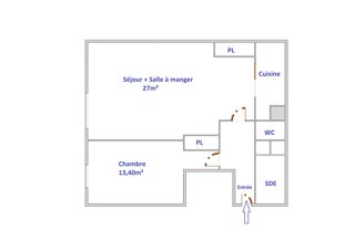  Appartement � vendre 2 pi�ces 60 m�