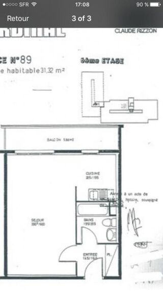  Appartement  louer 1 pice 31 m