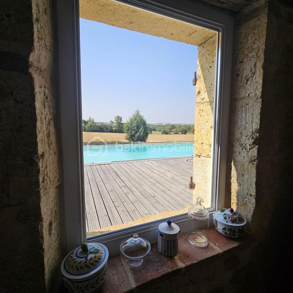 Vente Maison Ferme en pierre rénovée 554 m² 15 minutes de Lectoure : DPE B, 8 chambres, piscine, pas de voisins Castet arrouy