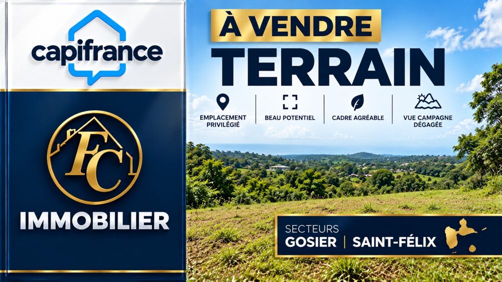 Vente Terrain TERRAIN CONSTRUCTIBLE DE 500 M² – CALME, VUE DÉGAGÉE ET BEAU POTENTIEL Le gosier