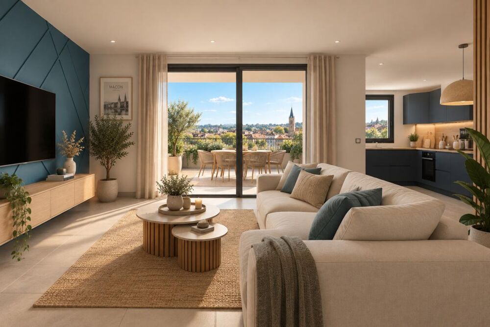 T3 MÂCON 65m² - TERRASSE - GRAND SÉJOUR/CUISINE