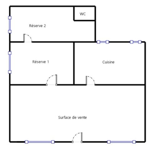   Local commercial 3 pièces 88m² 