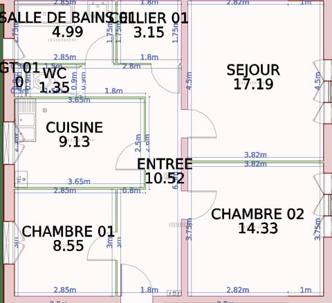  Appartement  louer 3 pices 69 m