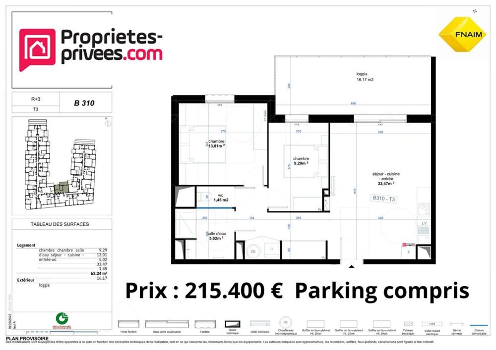 Vente Appartement QUARTIER RESIDENTIEL - Appartement  3 pièce(s) 62.96 m2 Narbonne