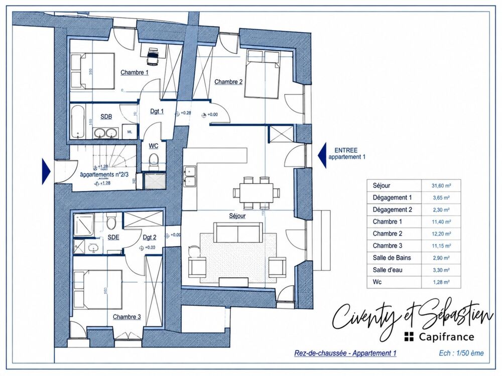 Vente Appartement SÉVRIER – T4 RÉNOVÉ – 3 CHAMBRES Sevrier