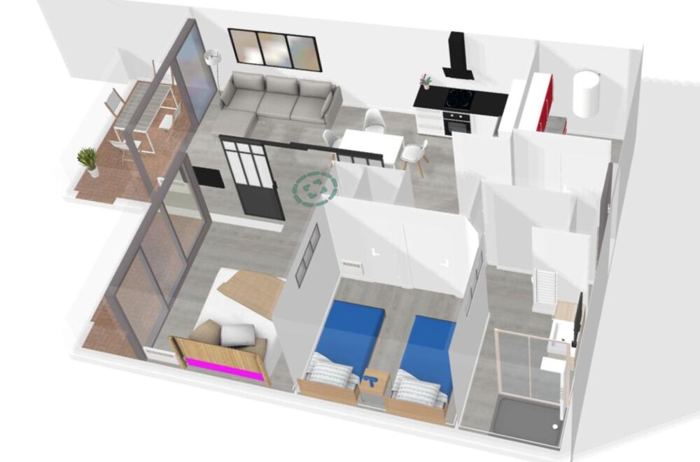 Vente Appartement CAPBRETON PORT – 40130 –  T3 AVEC VUE DÉGAGÉE – MEUBLÉ – PARKING – PISCINE Capbreton