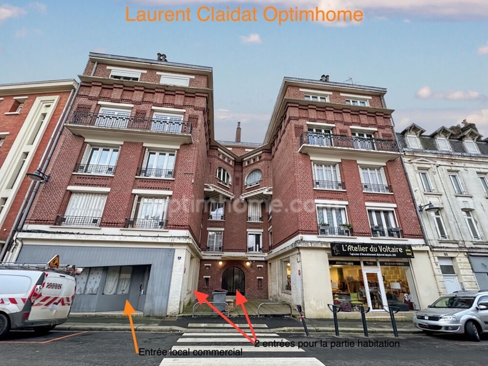 LOCAL COMMERCIAL + HABITATION  HYPER CENTRE SAINT-QUENTIN  4 PIÈCES  CAVE