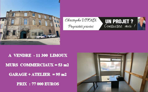 Murs commerciaux + garage - 11300 LIMOUX 77000 11300 Limoux