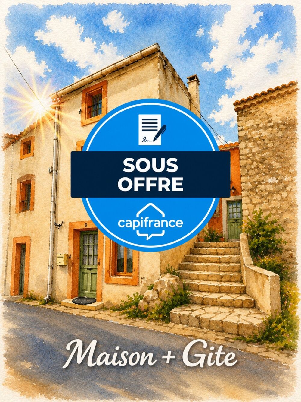 MAISON DE VILLAGE + GÎTE INDÉPENDANT  CANAL DU MIDI  PATIO ET TERRASSE TROPÉZIENNE
