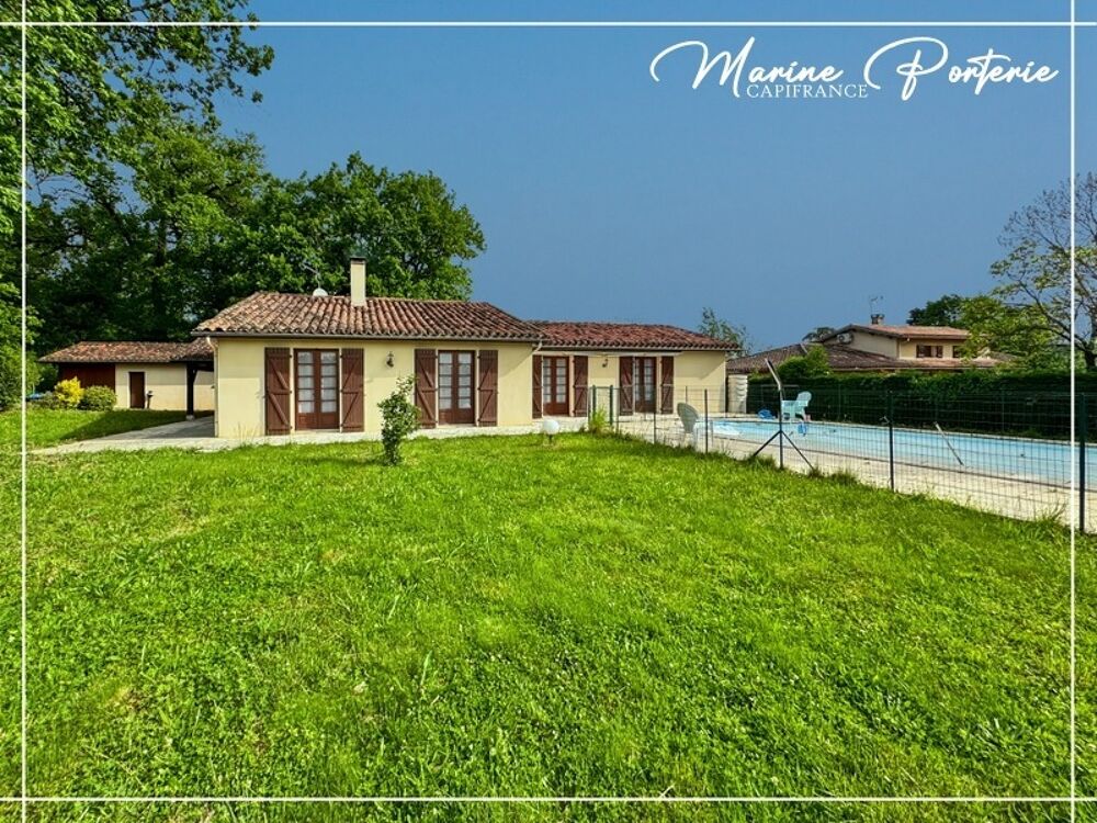 Vente Maison ? À vendre – Maison de plain-pied 160 m² avec piscine, garage et grand terrain – Castéra-Verduzan Castera verduzan