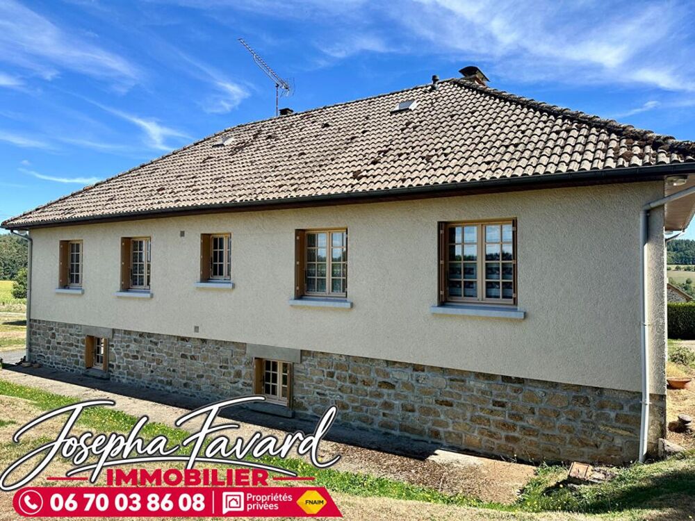 Vente Maison Esprit ferme sur 6,3 ha : 3 bâtiments agricoles de 425 m² et maison de 134 m² sur sous-sol Treignac