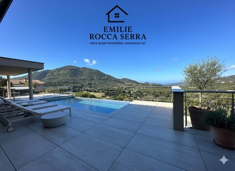   VILLA CONTEMPORAINE � vendre � 8 min de AJACCIO - Magnifique villa de standing avec piscine et vue Mer - Garage ferm� Villa - 4 pi�ce(s) - 137 m�