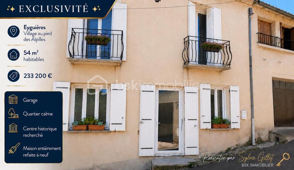 ? Maison rénovée avec garage au coeur dEyguières