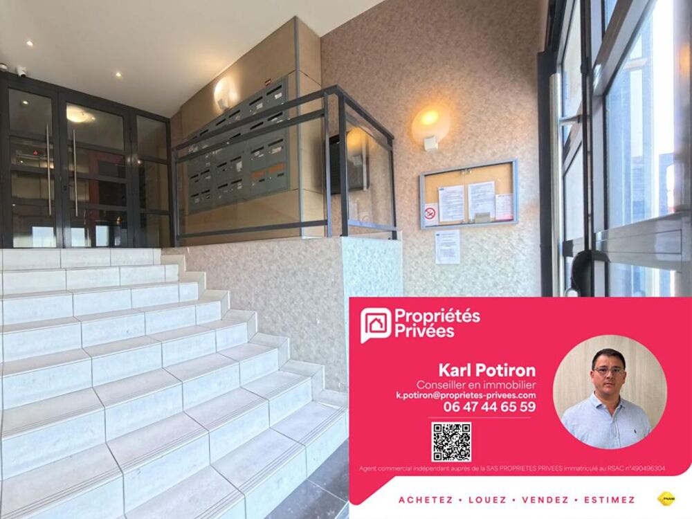Valenciennes Centre , Appartement 2 pièces lumineux avec balcon et garage fermé