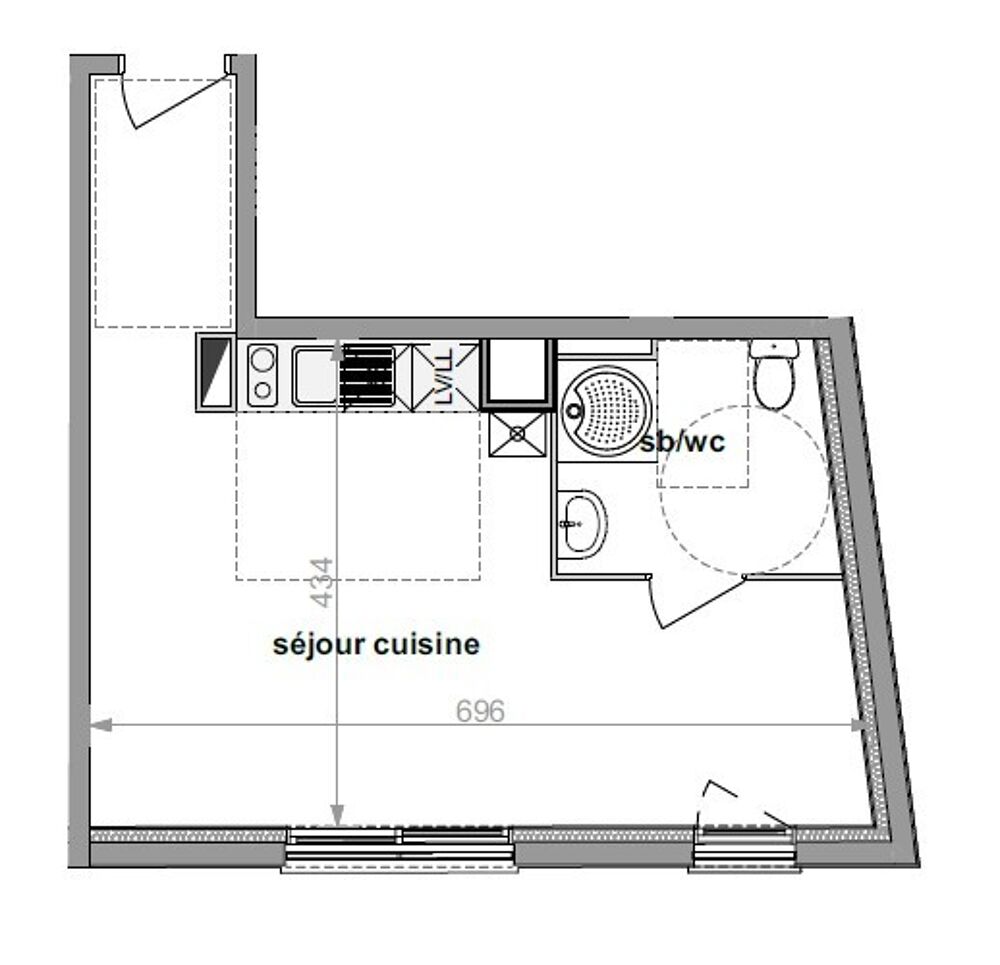 Location Appartement T1 NEUF avec parking à DARNETAL Darnetal