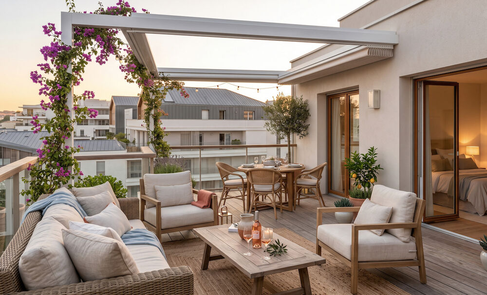 DERNIER ETAGE - 3 PIECES, TERRASSE - CHARTRONS