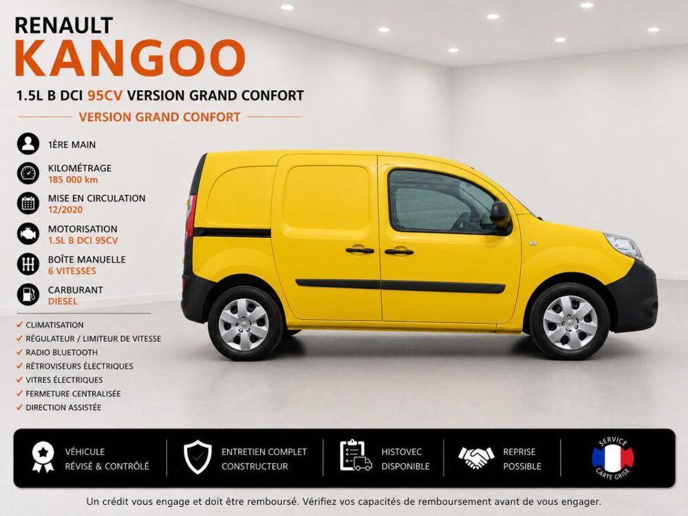 Kangoo Express 1&deg; Main / 1.5L B DCI 95cv de 2021 version GRAND CONFORT CLIM 2021 occasion 60430 Abbecourt