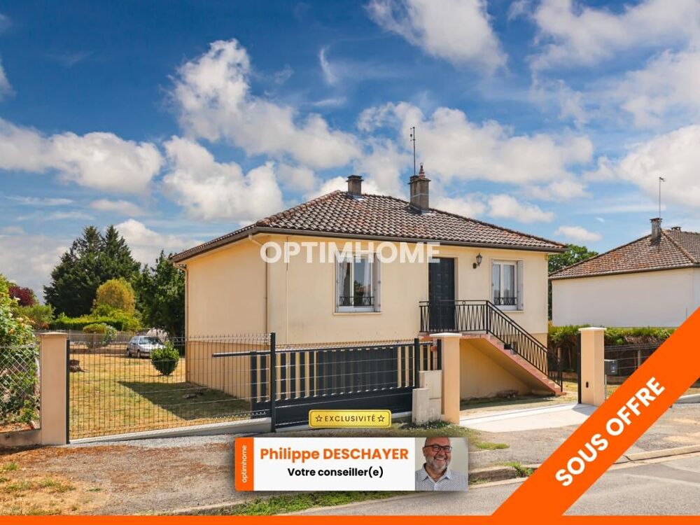 Maison Individuelle sur sous-sol de 65 m² environ - 4 pièces - 1 voir 2 Chambres - Garage -Parcelle 700 m² -MAGNAC LAVAL (87)