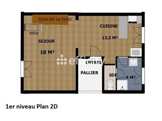  Appartement  vendre 3 pices 57 m
