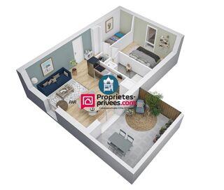  Appartement  vendre 2 pices 45 m