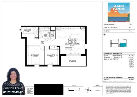  Appartement Appartement - 3 pi�ce(s) - 64 m�