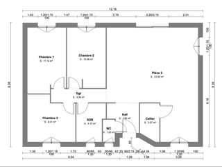  Maison à vendre 1 pièce 60 m²