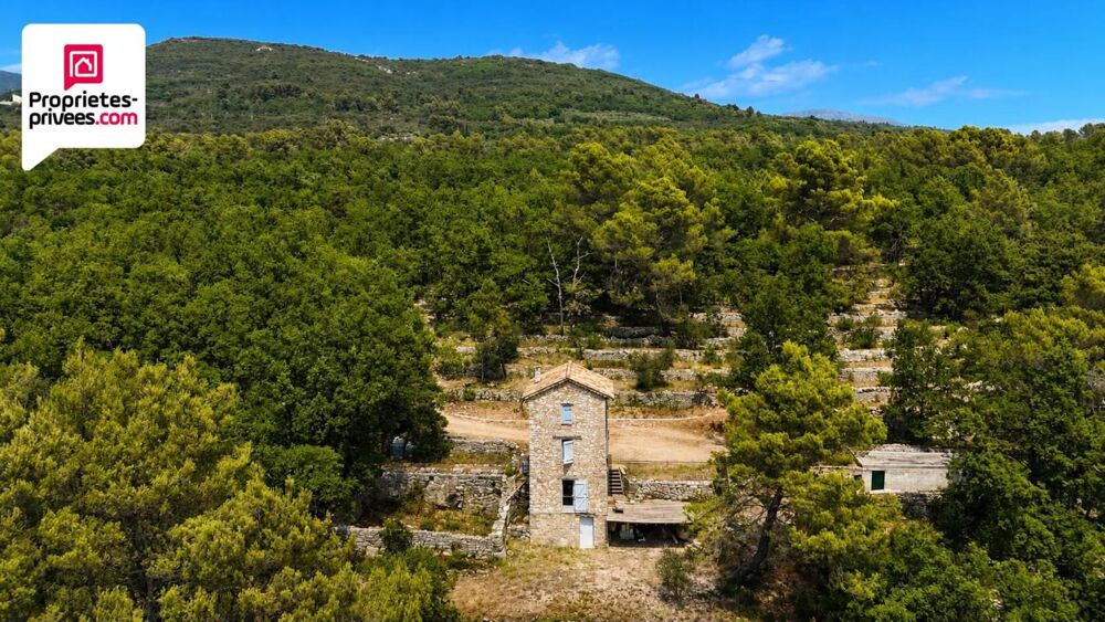 Vente Maison TOUR EN PIERRES AMENAGEE AVEC TERRAIN DE 7 HECTARES ET VUE PANORAMIQUE SUR LA VALLEE DE LA SIAGNE Saint cezaire sur siagne