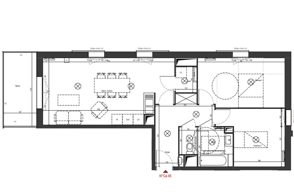 Vente Appartement Dpt Nord (59),  vendre DUNKERQUE appartement T3 de 65,46 m - Terrain de 0 Dunkerque