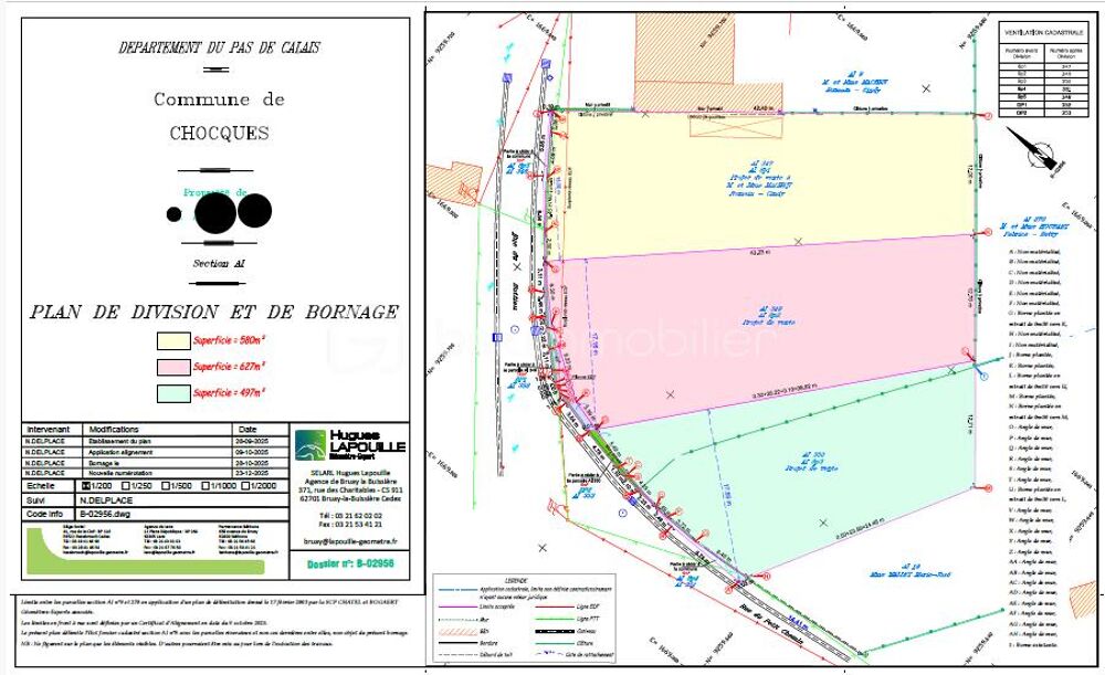 Vente Terrain TERRAIN CONSTRUCTIBLE 1129 M² Chocques