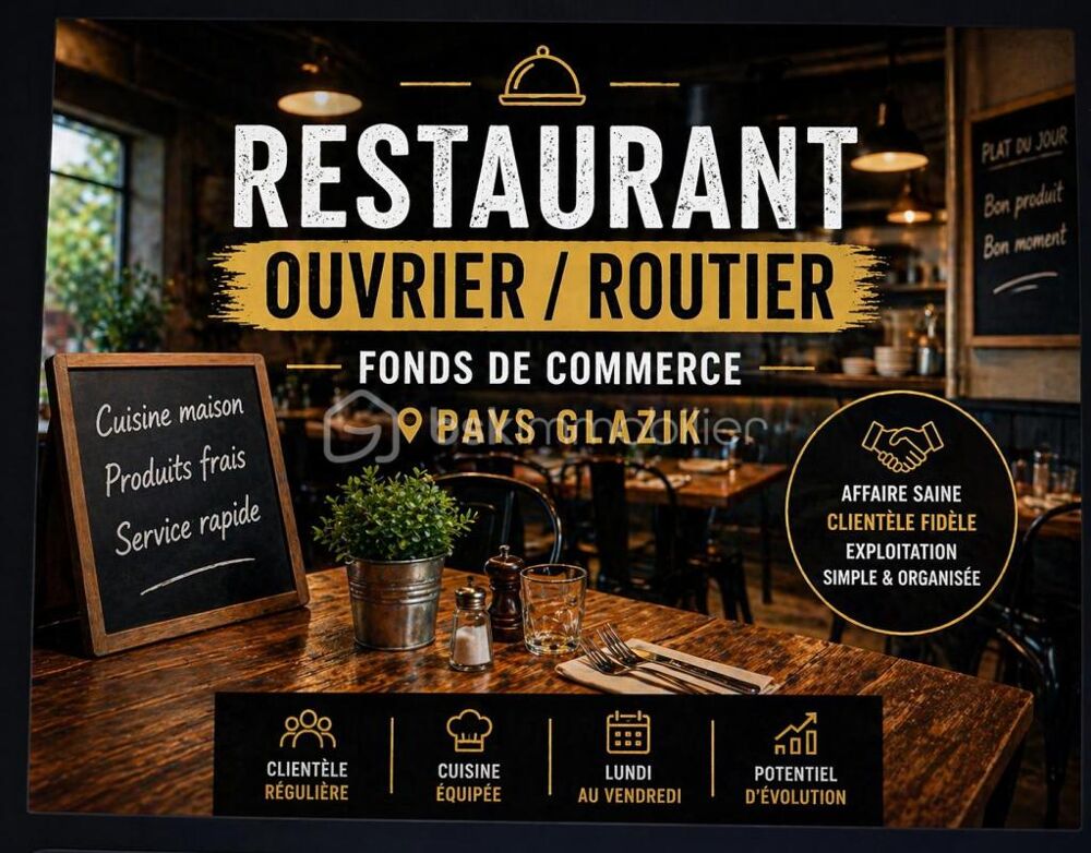   Fonds de commerce Restaurant Ouvrier / Routier - Finistère Sud - Proche Quimper 