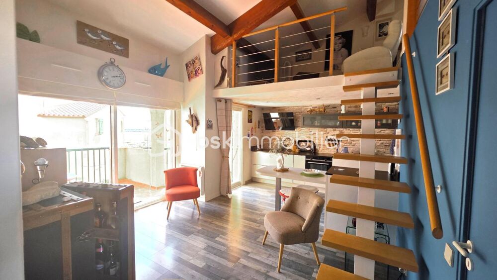 BIEN D'EXCEPTION - Naturiste - Magnifique 3 pièces avec grande mezzanine et balcon à 20m de la mer  Leucate (11)
