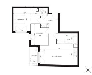  Appartement à vendre 3 pièces 61 m²