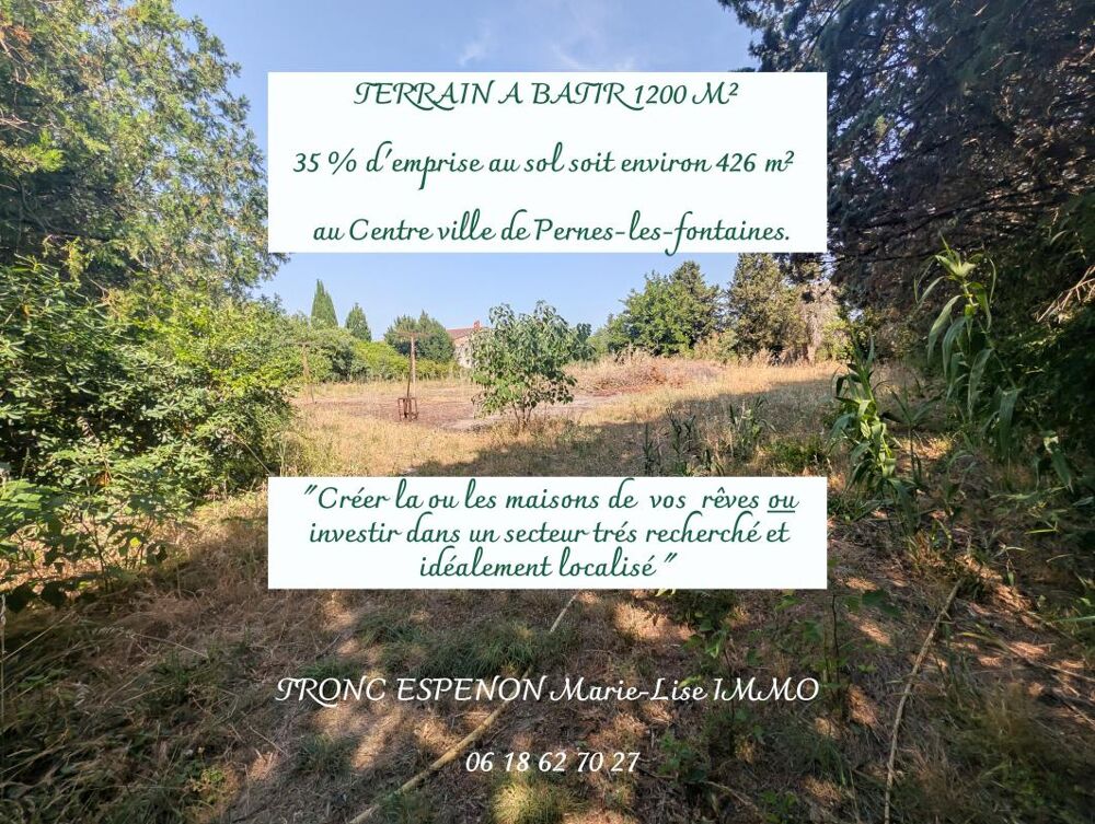 Vente Terrain Terrain à bâtir Pernes les fontaines