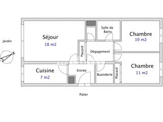  Appartement � vendre 3 pi�ces 63 m�