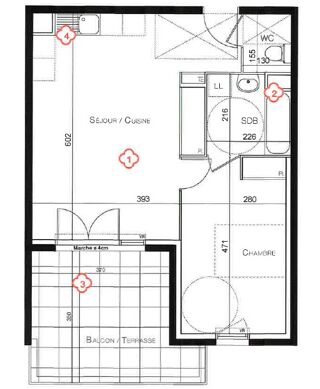  Appartement à louer 2 pièces 46 m²