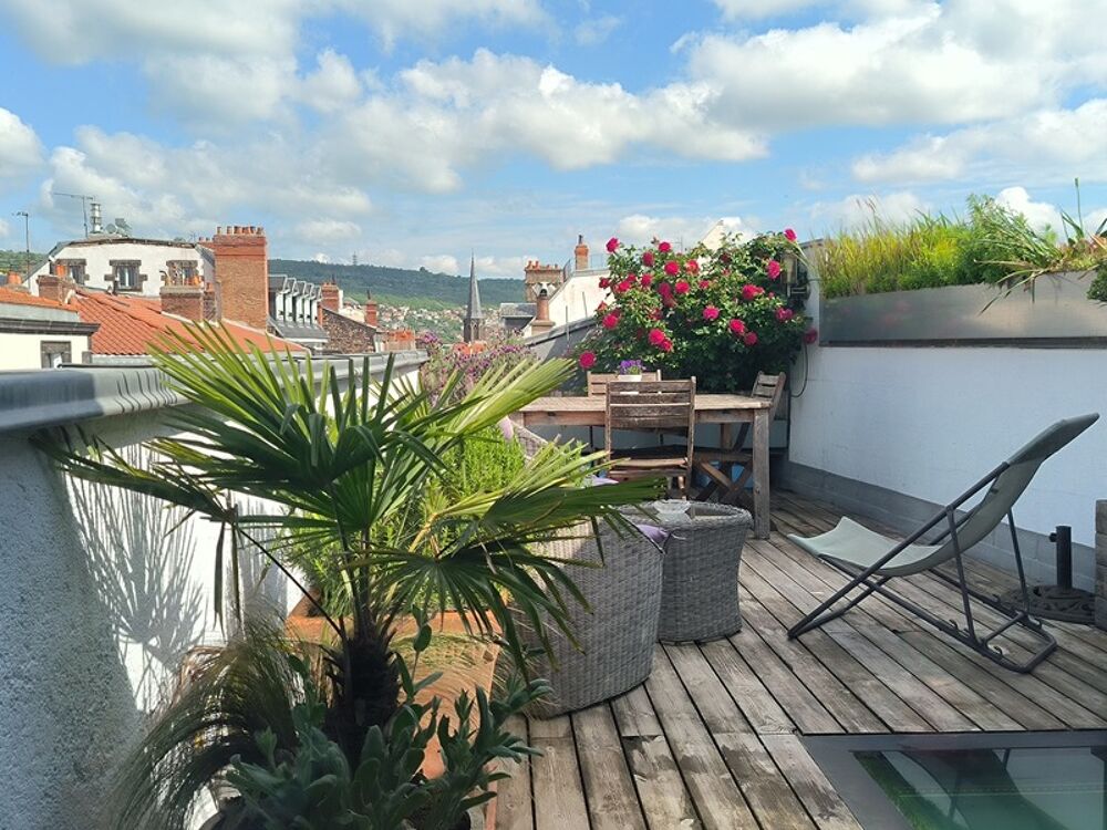 Triplex de caractère, Clermont-Ferrand centre, climatisé, 6 pièces, 150 m², terrasse, balcons et vues dégagées