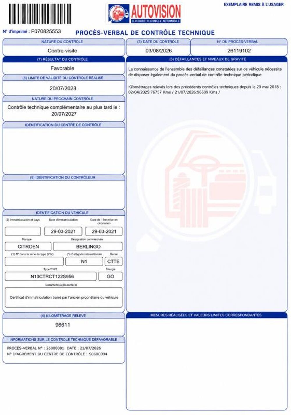 Berlingo 1&deg; Main / 1.5l B HDI 75cv Version Club CLIM/T&eacute;l/R&eacute;gul/Limit 2021 occasion 60430 Abbecourt