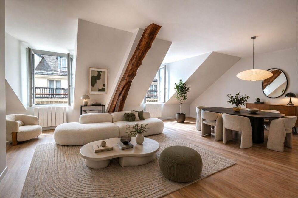 Vente Appartement Paris 8-Dernier étage avec ascenseur à deux pas de l'Elysée-63M2 au sol-Appartement rénové et lumineux Paris 8