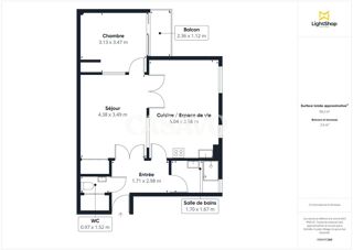  Appartement � vendre 2 pi�ces 58 m�