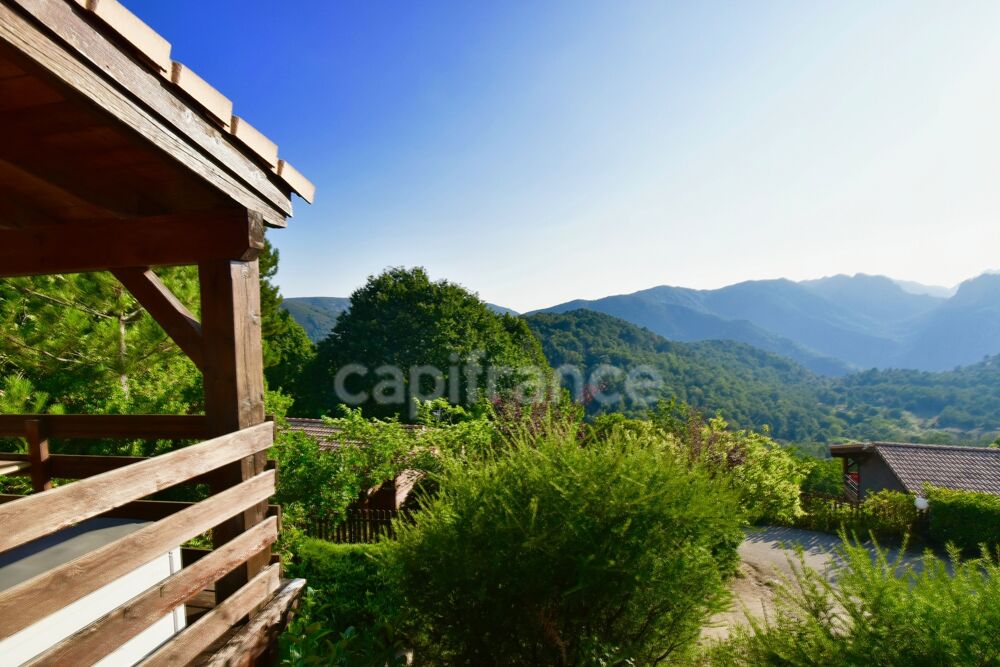 Vente Propriété/Château Dpt Corse (20), à vendre EVISA, propriété avec six chalets en bois, terrasse vue panoramique, piscine, parking Evisa