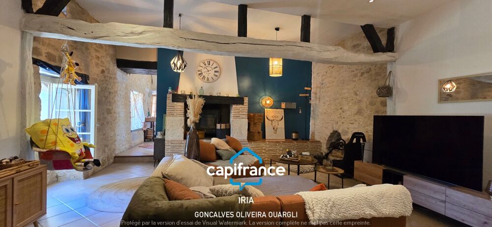 Maison en pierre de plain-pied 190m²  4 chambres  terrain 2439 m²  LA SAUVETAT SUR LEDE (47)