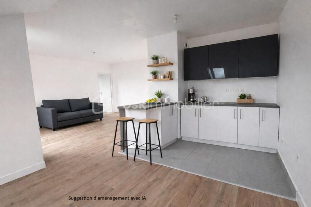 A vendre F2 de 47,4 m²  Dernier étage  Balcon  Parking couvert  Éco-quartier de Ris-Orangis