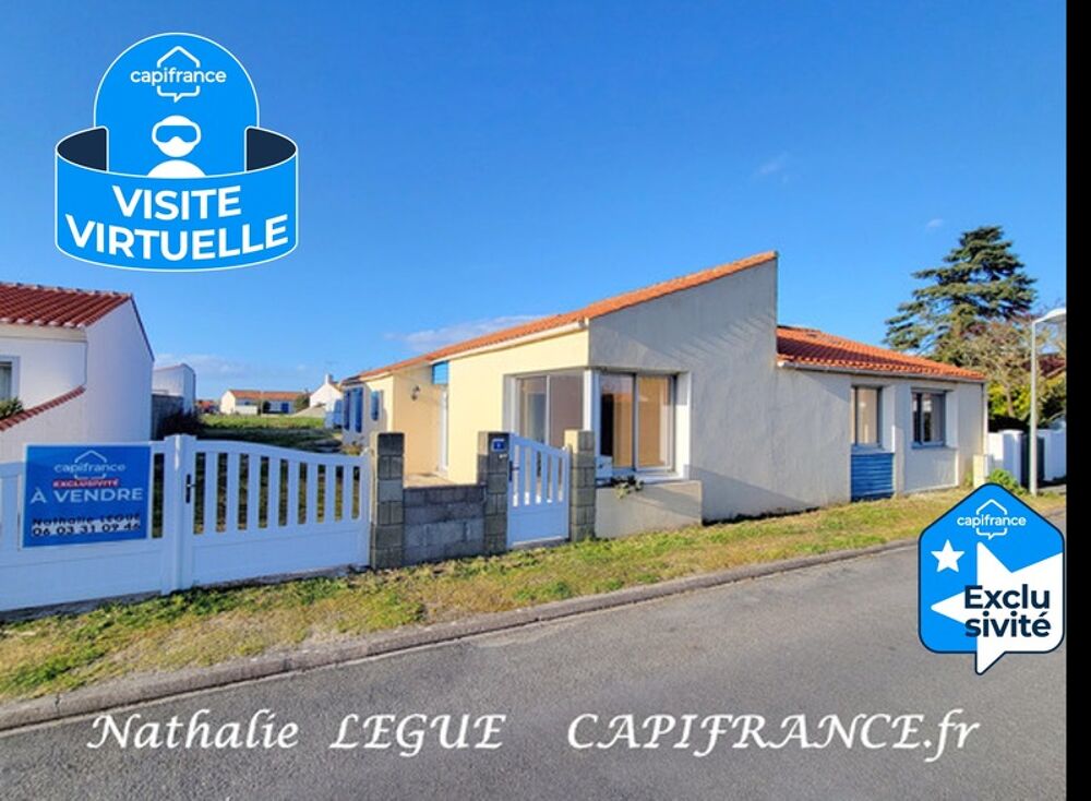 (85) Vendée BEAUVOIR sur MER proche NOIRMOUTIER , Maison 120 m² à vendre 7 pièces terrain 736 m² clos, 3 chambres , 1 bureau ,
