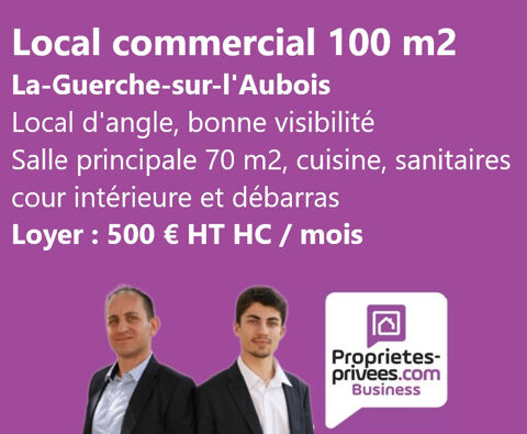 LA-GUERCHE-SUR-L'AUBOIS - LOCATION LOCAL COMMERCIAL 100 M2 500 18150 La guerche sur l aubois