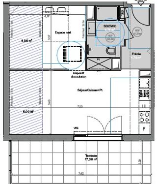  Appartement � louer 1 pi�ce 37 m�